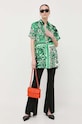 Red Valentino bluzka jedwabna 2R0AAE256SN zielony SS23