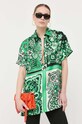 Red Valentino bluzka jedwabna zielony 2R0AAE256SN