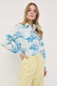 Red Valentino koszula bawełniana niebieski 2R0ABL456SE