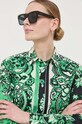 Red Valentino camasa din bumbac cu modele verde 2R0ABL456SM