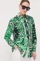 Red Valentino camasa din bumbac verde 2R0ABL456SM