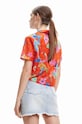 Odzież Desigual koszula bawełniana 23SWCW45 pomarańczowy