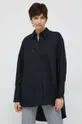 Βαμβακερό πουκάμισο Sisley μαύρο
