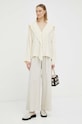 By Malene Birger bluzka Q71636001 beżowy SS23