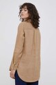 Одежда Льняная рубашка United Colors of Benetton 5BMLDQ02U.193 бежевый