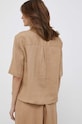 United Colors of Benetton koszula lniana beżowy 5BML5QB75.193