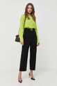 Pinko koszula z domieszką jedwabiu 100121.A01P zielony AW23