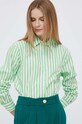 Tommy Hilfiger camasa din bumbac verde WW0WW38685.PPYX