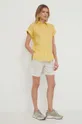 Сорочка з льону Lauren Ralph Lauren жовтий