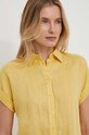 Lauren Ralph Lauren koszula lniana żółty 200699152