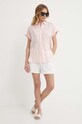 Lauren Ralph Lauren koszula lniana 200699152 różowy SS25