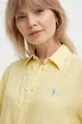 rumena Lanena srajca Polo Ralph Lauren