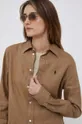 brązowy Polo Ralph Lauren koszula lniana