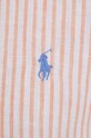 Polo Ralph Lauren koszula lniana 211910644 pomarańczowy