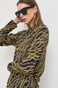 MICHAEL Michael Kors koszula z domieszką jedwabiu MS340A68EE granatowy
