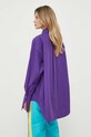 Одежда Хлопковая рубашка Patrizia Pepe 2C1458.A278 фиолетовой