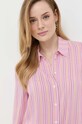 Srajca s primesjo svile Patrizia Pepe roza 2C1492.A261