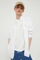 biały Hollister Co. koszula z domieszką lnu
