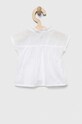 Detská bavlnená košeľa United Colors of Benetton 5JO1AQ00E.W.SEASONAL biela SS23