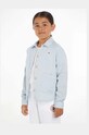 Dětská košile Tommy Hilfiger s elastanem modrá KG0KG07290.PPYX