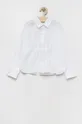 biały Birba&Trybeyond koszula bawełniana dziecięca Dziewczęcy