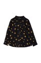 Mini Rodini camasa de bumbac pentru copii lung negru 2312010199