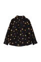 Mini Rodini camasa de bumbac pentru copii 2312010199 negru SS23