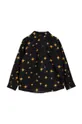 Παιδικό βαμβακερό πουκάμισο Mini Rodini μαύρο