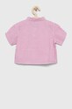 Dětská bavlněná košile United Colors of Benetton 5CBHGQ00Q.P.SEASONAL růžová SS23