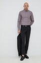 Bavlnená košeľa Tommy Hilfiger MW0MW29181.PPYX burgundské SS23
