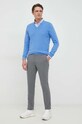 Odzież Tommy Hilfiger koszula bawełniana MW0MW29132.PPYX niebieski