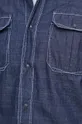 Βαμβακερό πουκάμισο Guess σκούρο μπλε