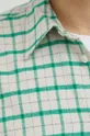 Bombažna srajca Samsoe Samsoe zelena