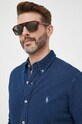 Bavlnená košeľa Polo Ralph Lauren 710654408 tmavomodrá