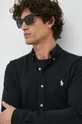 čierna Bavlnená košeľa Polo Ralph Lauren