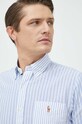 Polo Ralph Lauren cămașă din bumbac 710897269 albastru