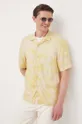 žltá Košeľa Calvin Klein Pánsky