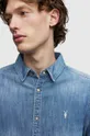 AllSaints koszula jeansowa GLEASON LS SHIRT niebieski