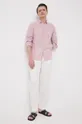 Plátěná košile Pepe Jeans pastelově růžová