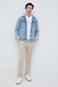 Odzież Pepe Jeans koszula bawełniana Peyton PM307796.504 niebieski