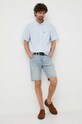 Lacoste camasa din bumbac CH0219 albastru SS23
