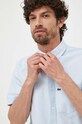 Lacoste koszula bawełniana niebieski CH0219