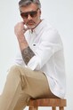 Льняная рубашка Lacoste casual белый CH5692