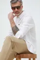 biela Ľanová košeľa Lacoste Pánsky