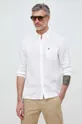 bianco Lacoste camicia di lino