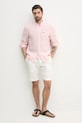 Lacoste koszula lniana CH5692 różowy SS25