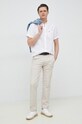Lacoste camicia di lino CH5699 bianco SS25