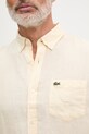 Lacoste рубашка из льна для мужчин CH5699 жёлтый