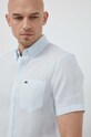Льняная рубашка Lacoste голубой CH5699