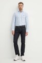 Odzież Polo Ralph Lauren koszula bawełniana 710899074 niebieski